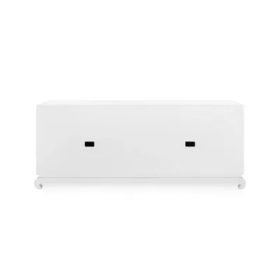 Meredith Extra Large 4-Door Cabinet Chiffon White