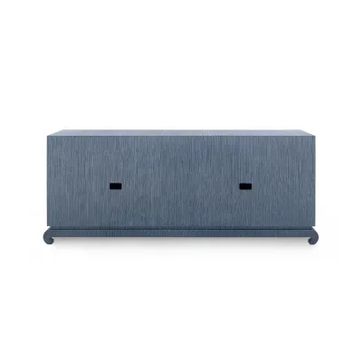 Meredith Extra Large 4-Door Cabinet Navy Blue