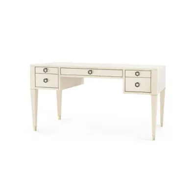 Morris Desk Blanched Oak and Champagne