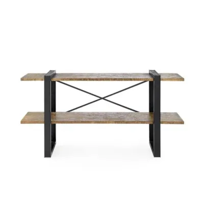 Odeon Low Shelf Antique Brass and Dark Bronze