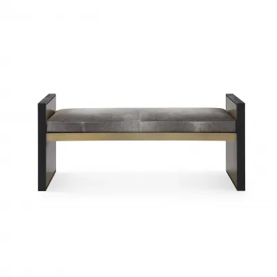 Odeon Large Bench/Coffee Table Antique Brass and Dark Bronze