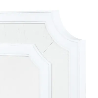 Olivia King Headboard With Bed Frame, Soft White, Vanilla