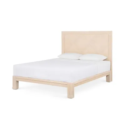 Patricia Queen Headboard With Bed Frame, Sand