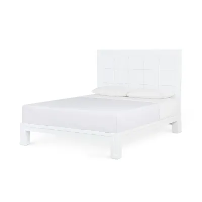 Patricia King Headboard With Bed Frame, Vanilla