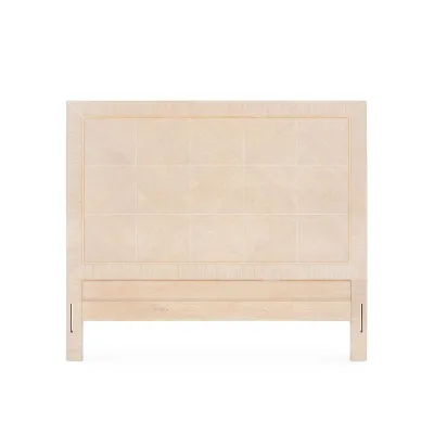 Patricia King Headboard With Bed Frame, Sand
