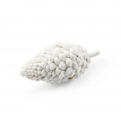 Laying Pine Cone Blanc de Chine