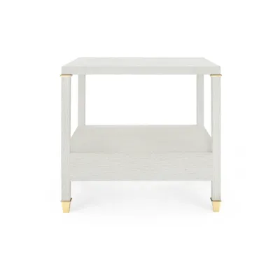 Pascal 1-Drawer Side Table Silver Shimmer