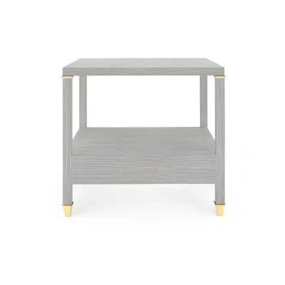Pascal 1-Drawer Side Table Slate Blue Shimmer