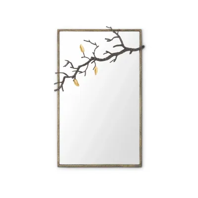Rowan Antique Brass Rectangular Mirror Large
