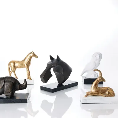 Saiga Statue Gold Leaf