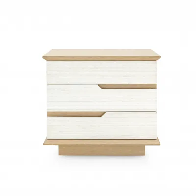 Simon 3-Drawer Side Table Light Natural Shimmer