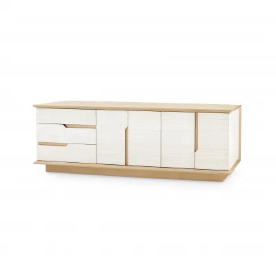 Simon 3-Drawer & 4-Door Cabinet Light Natural Shimmer