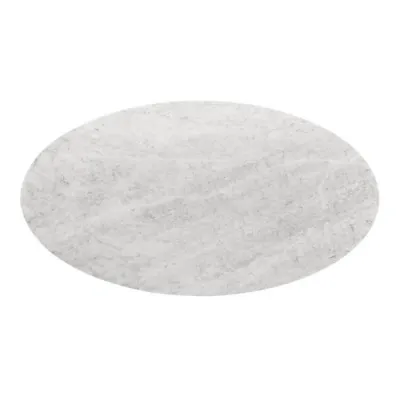 Stockholm 79" Oval Dining Table Top Carrara
