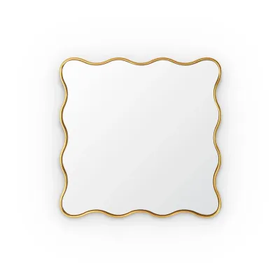 Thaisa Gold Leaf Square Mirror Small