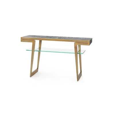 Zelda Console, Antique Brass