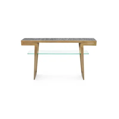 Zelda Console, Antique Brass