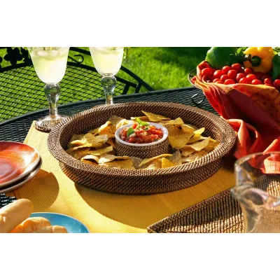 Chip & Dip (incl Round Stoneware 8 oz Dish), 13.75” diameter