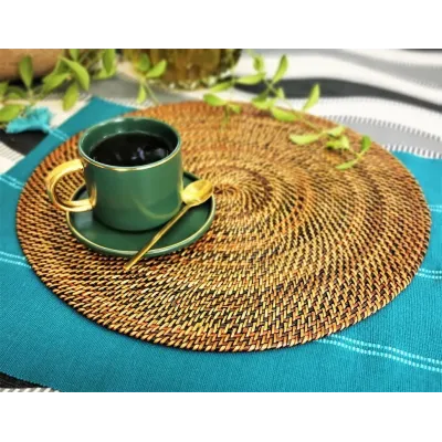 Round Placemat, 15" diam., Set of 4 pcs                       (min 4 pcs)