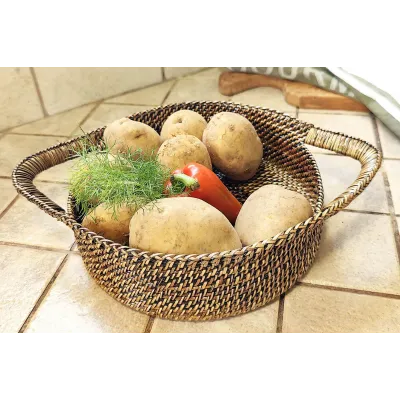 Round Tray with Handles