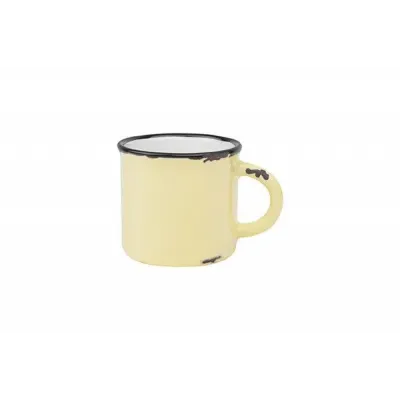 Tinware Set of 4 Espresso Mugs Yellow