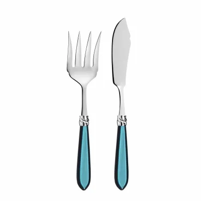 Diana Teal Fish Serving Set