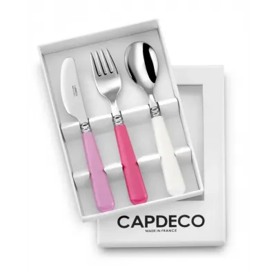 Helios Kids Light Pink/Fuchsia/White 3 Piece Setting