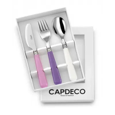 Helios Kids Light Pink/Purple/White 3 Piece Setting