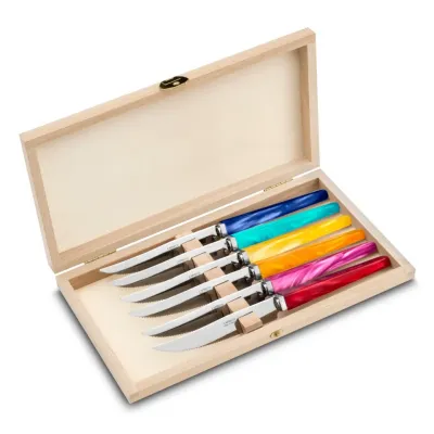 Quio Assorted Box Of 6 Steak Knives
