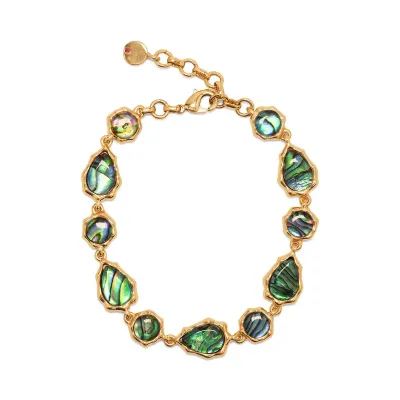 Aurora Abalone Link Bracelet 7"+2''
