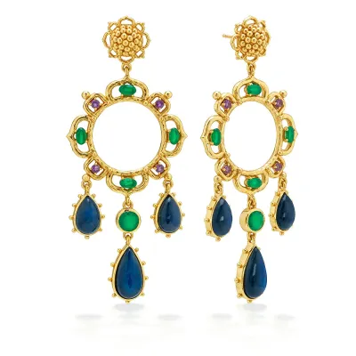 Contessa Belle Nuit Multi Dangle Earrings