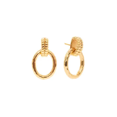 Cleopatra Regal Gold Link Earrings