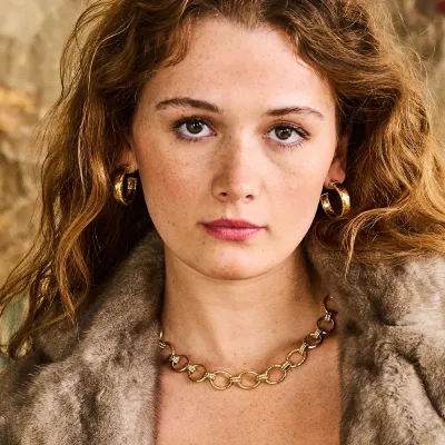 Cleopatra Classic Gold Hoop Earrings