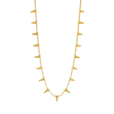 Cleopatra Ra Gold Necklace 16"+2"
