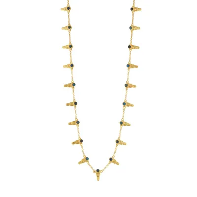 Cleopatra Ra Blue Labradorite Gem Necklace 16"+2"