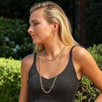 Cleopatra Gold Link Necklace