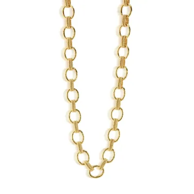Cleopatra Regal Gold Link Necklace