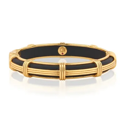 Gaia Ebony Hinged Bangle Petite S/M