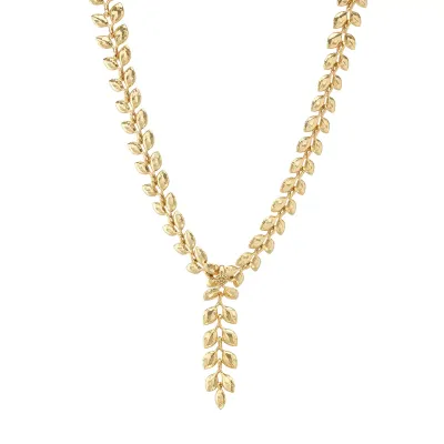 Golden Laurel Gold Convertible Necklace 16"+2"