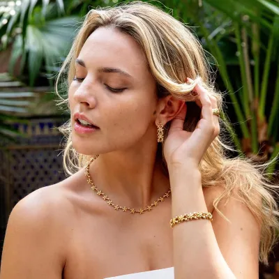 Jasmine Pearl Hoop Earrings