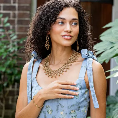 Jasmine Cascade Pearl Necklace 16"+2"