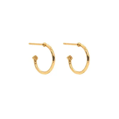 Love Gold Hoop Earrings with Removable Heart Charm