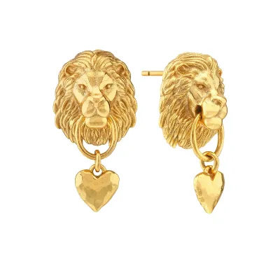 Lionheart Gold Post Earrings