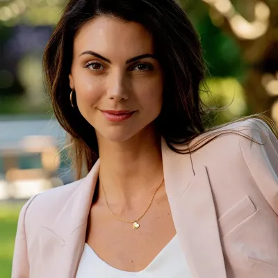 Love Heart Gold Charm Necklace 16"+2"