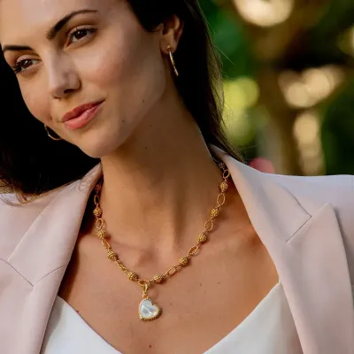 Love Gem Mother of Pearl Pendant Medium