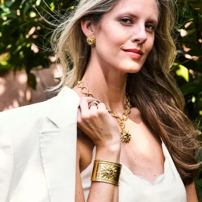 Soleil Gold Stud Earrings