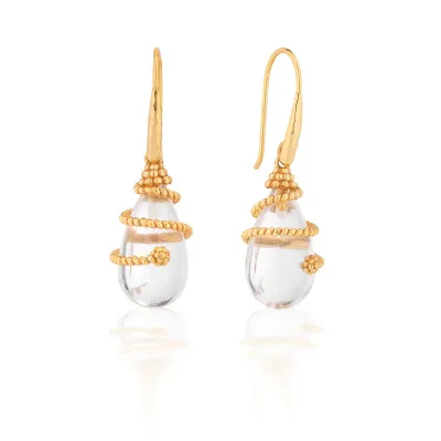 Lily Clear Quartz Drop Earrings