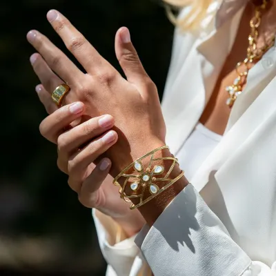 Monique Gem Mother of Pearl Cuff