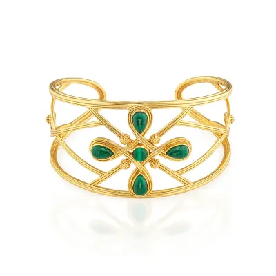 Monique Gem Malachite Cuff
