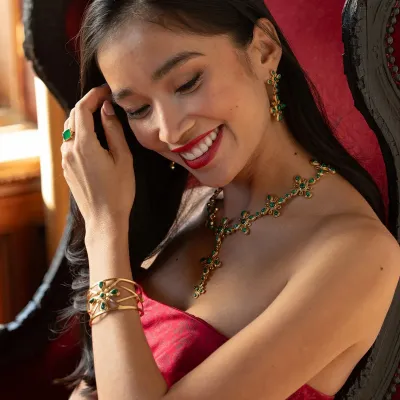 Monique Gem Malachite Cuff