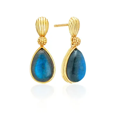 Monique Gem Blue Labradorite Post Earrings